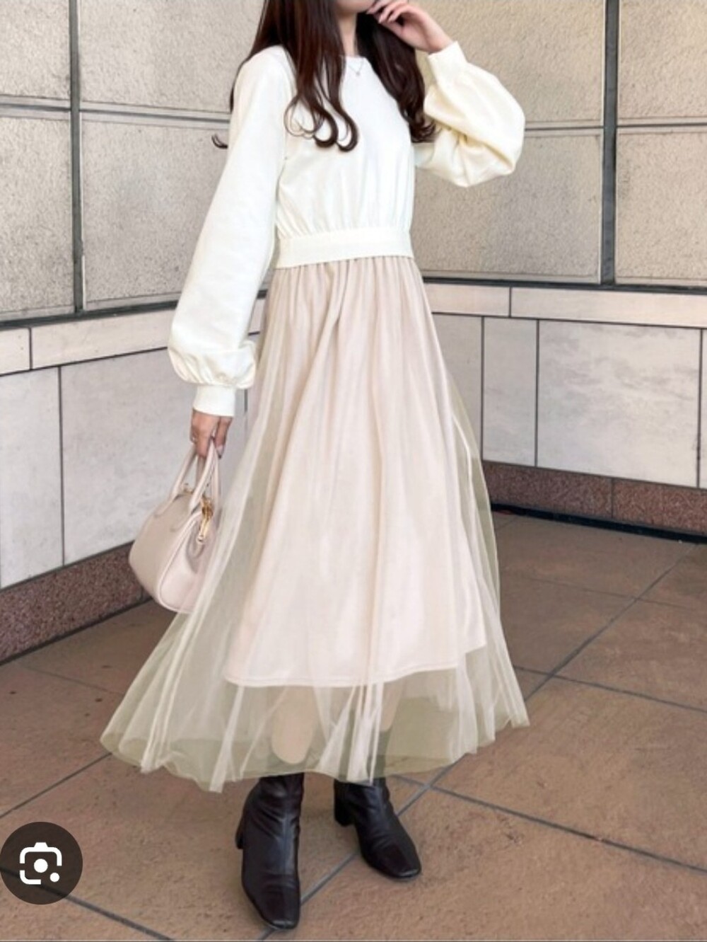 Apres jour one piece sweater dress and plated skirt